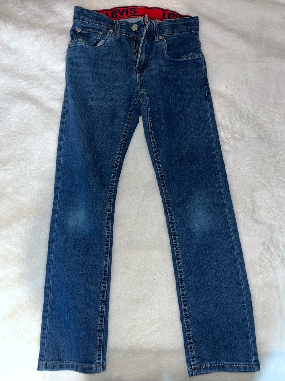 New! Levi's Boys Blue Straight-Leg Jeans 10 Regular